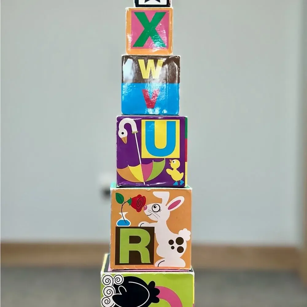 Melissa & Doug Alphabet Nesting Blocks 10 Pc Stacking Tower Toddler Toy